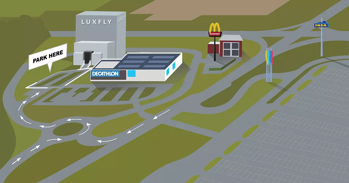 Lageplan von LUXFLY